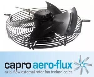 600MM 1 PHASE 6-POLE AXIAL FAN+GRILL SUCTION CAPRO AERO FLUX 6E600 240V 930RPM - Bild 1 von 3