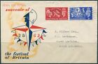 Great Britain 1951 SG513-514 Festival of Britain set on Cover