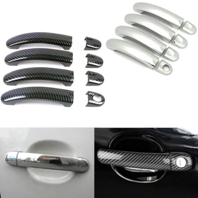 Cubiertas de manija de puerta de fibra de carbono cromadas para Volkswagen Golf 5 MK5 2003-09 Foto 1 de 4