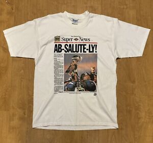 Rocky Mountain News Sports “AB-Salute-Ly” 1998 Size XL Broncos NFL SUPERBOWL