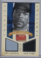 RICKEY HENDERSON 2013 Panini America's Pastime Trading Swatches #34/125 ?F8549?