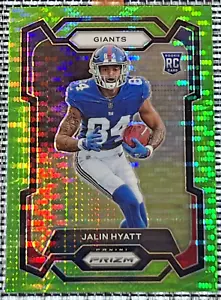 2023 Panini Prizm Jalin Hyatt RC #378 Neon Green Pulsar Prizm New York Giants - Picture 1 of 2