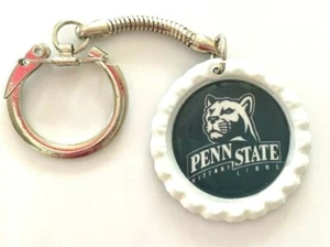 Penn State Nittany Lions Bottle Cap Keychain on silvertone keyring - Bild 1 von 1