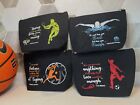 Inspirational Sports Quotes schoo/toiletry bags. Set of 4, zipper pouches