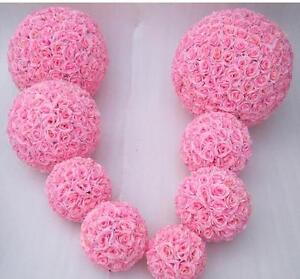 Pink  Rose Flower Pomander Wedding Kissing Ball 11-12 inches USA Seller
