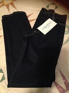 GIRLS WOMENS COLLECTIONS DARK BLUE JEANS PANTS TROUSERS COTTON NWT SIZE 11 - Picture 1 of 7