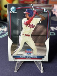 2023 Bowman 1st Chrome Justin Crawford #BCP-217 Philadelphia Phillies - Bild 1 von 2