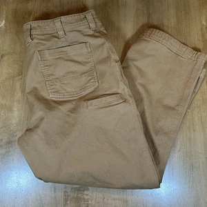 Pantalones de manguera Duluth Trading Flex Fire para hombre 40x29* beige calce relajado lona - Imagen 1 de 12