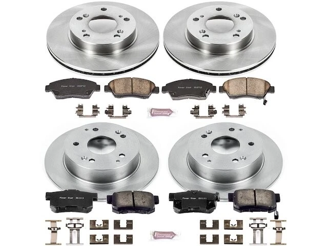 Kit de pastillas de freno y rotor delanteras y traseras para Honda Civic Si 2004-2005 NN956VD Foto 1 de 1