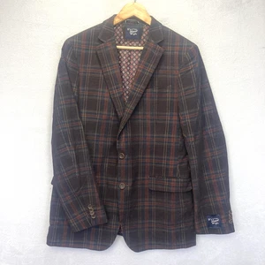 Original Penguin Retro Purple Corduroy Blazer Jacket 42L Plaid Dark Academia - Picture 1 of 17
