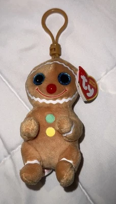 Ty Beanie Bellies Clip 3" Cookie the Gingerbread Man - Image 1 of 3