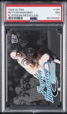 1999 ULTRA PLATINUM MEDALLION #15P PEYTON MANNING 36/99 PSA 7 - Image 1 of 2
