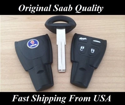 SAAB ORIGINAL QUALITY KEY SHELL+BLADE REPLACEMENT KIT 2003 2004 2005 2006 2007 - Image 1 of 4