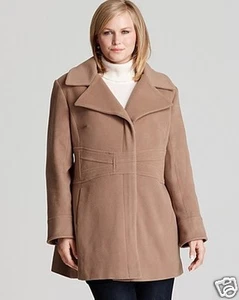 Marc New York  Women's Size 3X Beige Camel Zip Wool  Jacket Coat - Picture 1 of 2