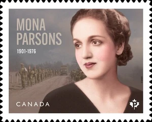 MONA PARSONS = WWII HERO = Single stamp -square cut from booklet Canada 2023 MNH - Picture 1 of 1