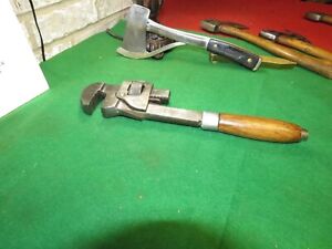 Vintage MOORE DROP FORGING CO. 14'' Stillson Pipe Wrench, Trimo Alloy