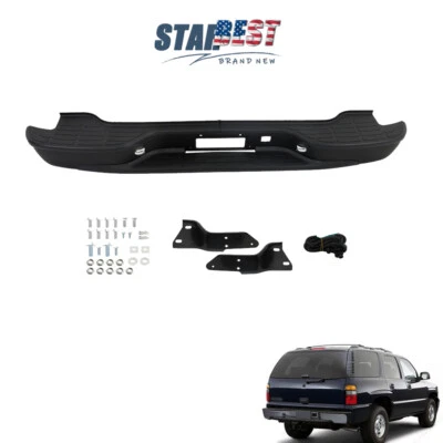 Fit For 2000-06 Chevrolet Tahoe Suburban GMC Yukon Black Steel Rear Step Bumper Foto 1 de 4
