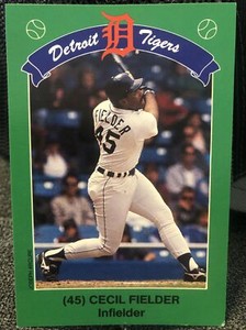 1990 Kroger Coca Cola Cecil Fielder #45 Detroit Tigers