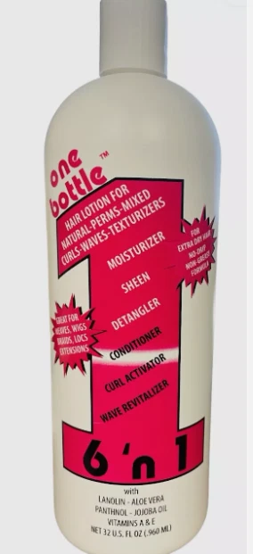 6 in 1 Natural-Perms-Curls-waves One Bottle W Aloe Vera 32 Oz FREE SHIPPING - Image 1 of 1