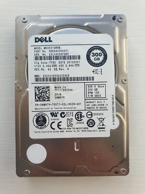Dell MK3001GRRB 2.5" 300GB SAS Hard Drive DP/N 0NWH7V FW DB05 HDEAA00DAA51 - Image 1 of 3