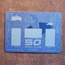 3-08-28 . leaf printing plate 1/1 . #gc-gl guy lafleur 2016 lumber kings 50 goal