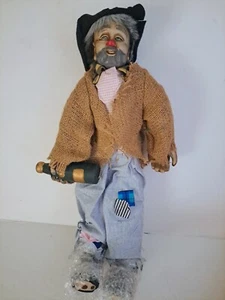Vintage Porcelain Hobo Clown Figurine 18" - Picture 1 of 5