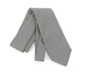 Vintage Armani Silk Neck Tie Black & White Geometric Design 3.25" Wide - Picture 1 of 6