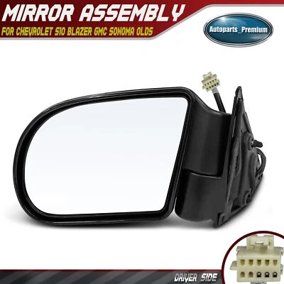 Водительское зеркало с ручным складыванием 3 штифта для Chevy Blazer GMC Sonoma Olds - Изображение 1 из 4