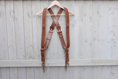 Camera Harness SnapOn Ajustable Sling Camera Straps Genuine Leather Handmade Uk - Image 1 of 4