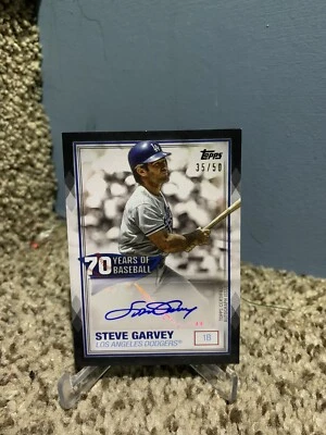 Steve Garvey Topps 70 Years Of Baseball Auto Black 35/50 - Image 1 of 3