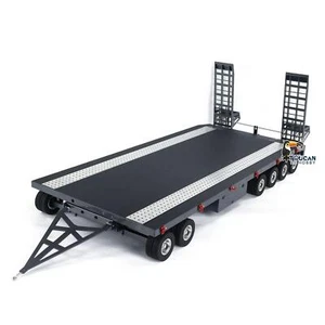 Metall 6 Achsen Full Trailer für 1/10 1/8 1/7 RC Car 1/14 1/12 Hydraulic Trucks - Picture 1 of 12