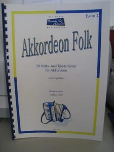 "Akkordeon Folk" - Band 2 - 20 Volks- und Kinterlieder-Notenheft mit Fingersatz - Bild 1 von 6