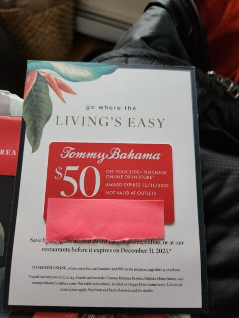 Tommy Bahama $50 Gift Card [Digital] Tommy Bahama 50 Digital.com - Best Buy