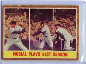 1962 Topps Stan Musial St. Louis Cardinals 21st Season #317  🚀😳💥 GVG - Picture 1 of 2