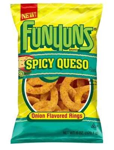 🟡 Brand New Funyuns Spicy Queso Cheese Onion Rings Flavored Potato Chips 6oz - Imagen 1 de 2