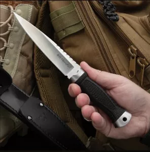 UC3596 United Cutlery Honshu Sgian Dubh 7Cr13 Spear Point Blade TPR Handle Leath - Bild 1 von 11