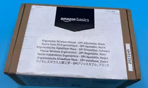 AmazonBasics Ergonomic Wireless PC Mouse - DPI adjustable - Black - Picture 1 of 3