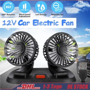 USB Auto Kfz Ventilator,12V Auto KFZ Lüfter,Doppellüfter,Gebläse Klimaanlage Fan - Bild 1 von 13