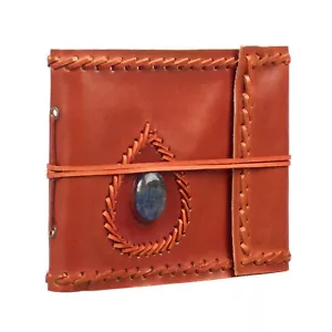 Semi-Precious Stone Leather Photo Album Scrapbook, Fits 60 6x4" Photos - Picture 1 of 5