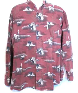 Columbia Men's 2XT Hunting Dogs Rust Button Up Shirt - Picture 1 of 7