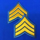 Police Sergeant Stripe Patches 3.5" Fr. Blue W/Gold Set of 2  P17-7
