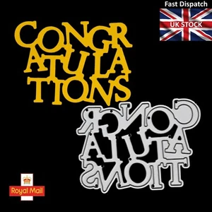 "Congratulations" Sentiment Metal Cutting Die, Card Making, Scrapbooking F8 - Picture 1 of 6