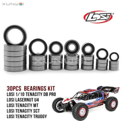 30pcs Bearings Kit for 1/10 Losi Tenacity DB Pro MT SCT Truggy Lasernut U4 - Image 1 of 4