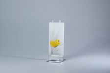 Flatyz Twin Wick Unscented Thin Flat Candle - Yellow Butterfly