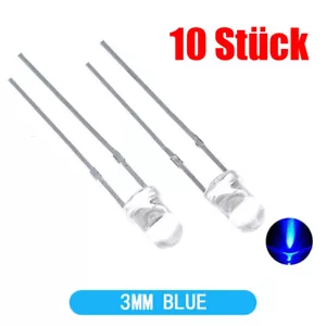 10 Piece LED 0 1/8in Clear Various Colors E.g. Red Yellow Blue Cold White Warm - Picture 1 of 14