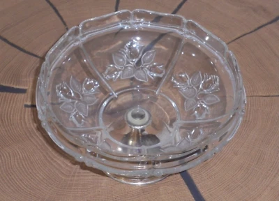 Glasschale mit Silberfuß - Bild 1 von 2