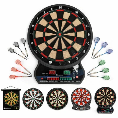Electronic 4 LED Dartboard Professional Dartboard 12 Arrows 202 Games Dartboard🎯 - Image 1 of 4
