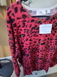 WOMENS QUACKER FACTORY BUTTON FRONT CARDIGAN WITH RHINESTONES NEW A234942 - Picture 1 of 7