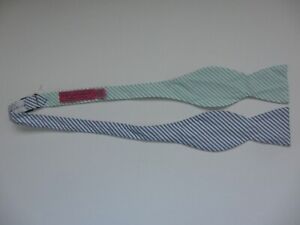 VINEYARD VINES Mens Green Shaw Stripe Silk Adjustable Bow Tie OS USA NWT $65
