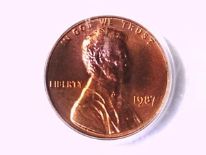 1987 P Lincoln Memorial Cent PCGS MS 67 RD 03830447 Toned - Picture 1 of 6